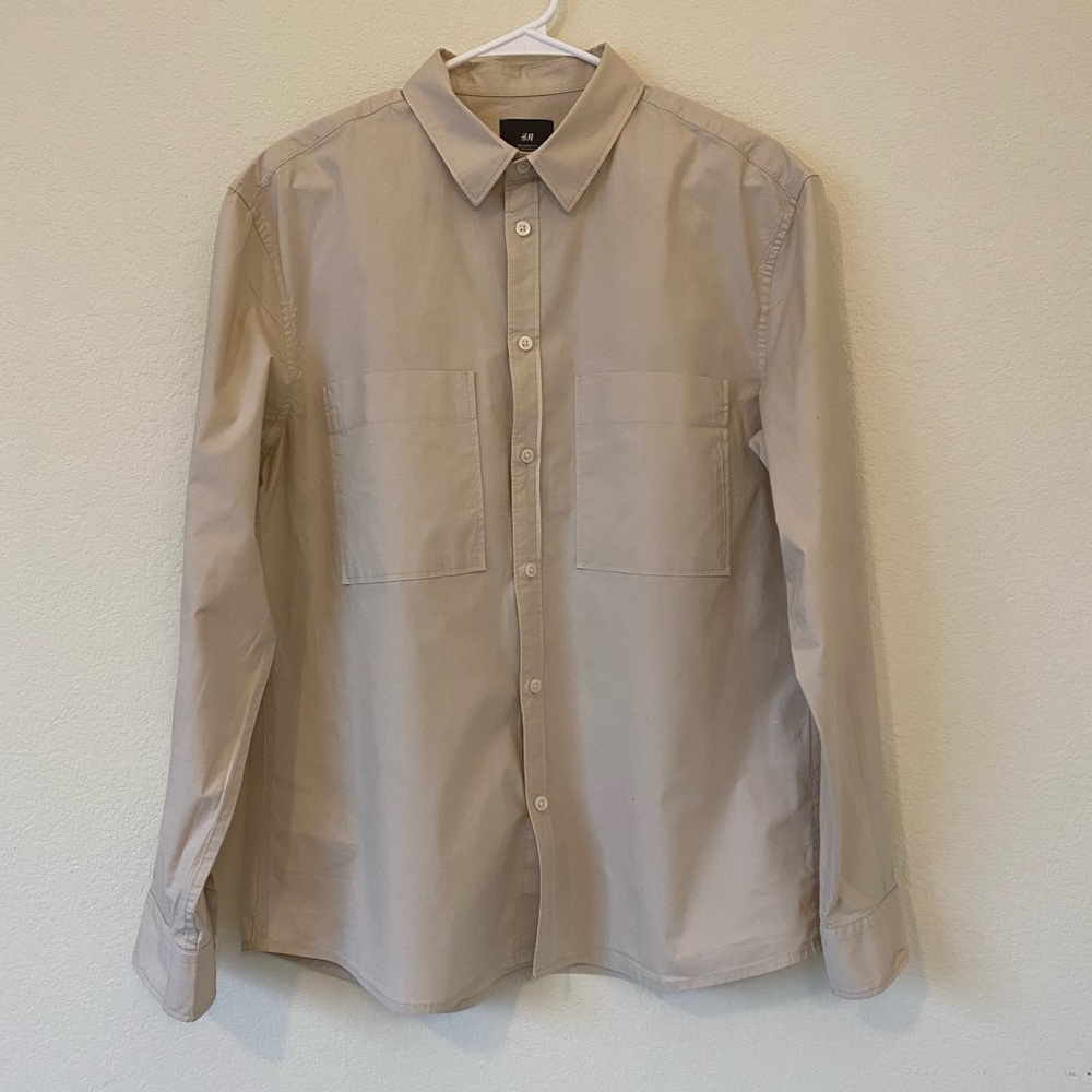 Men button down utility shirt
